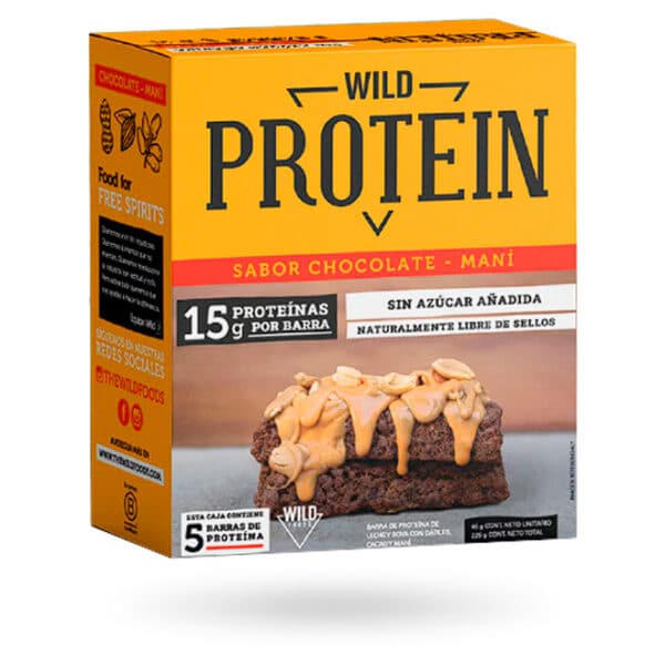 wild protein 5x45grs chocolate mani wild foods